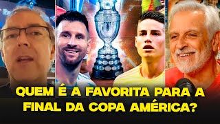 ARGENTINA X COLÔMBIA QUEM É A FAVORITA NA FINAL [upl. by Nedrob]