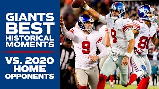 Giants Best Historical Moments vs 2020 Home Opponents  New York Giants [upl. by Jarred]