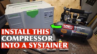 How to install an Air Compressor into a Systainer  DIY a small compressor into a stackable Tool Box [upl. by Eseerehs]