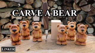 How to Carve a Bear Full Woodcarving Tutorial [upl. by Duval106]