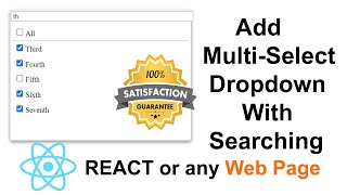 How To Create a MultiSelect Checkbox Dropdown with Searching in REACT JS OR on a Web Page [upl. by Ij865]