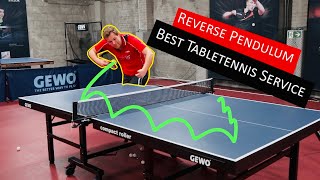 Gefährlichster Tischtennis Aufschlag der Welt Reverse Pendulum  Gegenläufer [upl. by Felt455]