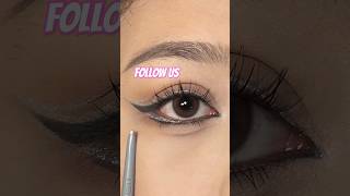 Sense of technology 🪐 The space silver eyeliner is so wonderful eyeliner trending makeup viral [upl. by Levana424]