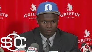 Zion Williamson explains reason for committing to Duke  SportsCenter  ESPN [upl. by Nwahsear909]