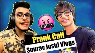 PRANK CALL  TRIGGERED INSAAN  SOURAV JOSHI VLOGS [upl. by Uda]