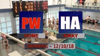 PWHS Swimming amp Diving vs Harriton  121018  PWHS Sports [upl. by Desdee]