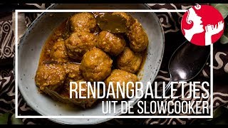 Rendangballetjes uit de slowcooker  OhMyFoodness [upl. by Azil]