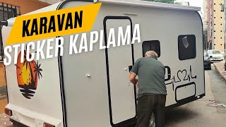 Karavan Sticker Kaplaması Yapıldı  Merdoz [upl. by Woodie840]