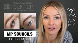 Le maquillage permanent des Sourcils Poudrés en Dermopigmentation par Carole Evrard Experte Europe [upl. by Khanna]