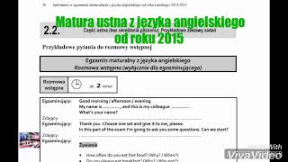 Ustna matura z języka angielskiego od 2015 i 2023 [upl. by Ltney]