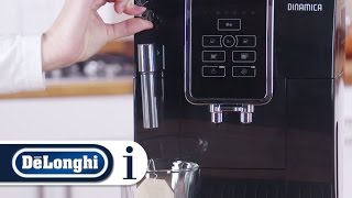 How to deliver hot water from your DeLonghi Dinamica ECAM 35015B beantocup coffee machine [upl. by Oisinoid337]