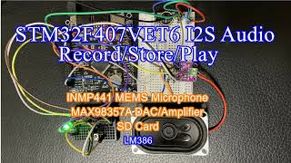 STM32 HAL I2S Audio  recordsave to SDplay  STM32CubeIDE  HAL  INMP441  MAX98357 [upl. by Kcirddahc451]