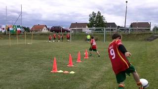 Torschuss Training Teil 3 INTERSPORT kicker Fußballcamp in Merschwitz [upl. by Arotahs450]