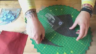 How to cut out a curve drunkards path quilt block [upl. by Gahan]