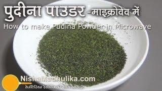 Mint leaves powder  Pudina podi  How to Make Pudina Powder in Microwave [upl. by Sirrot]