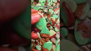 Chrysoprase stone netural in top quality chrysophrase gemstone ruby rainbow trendingshort [upl. by Nolham]