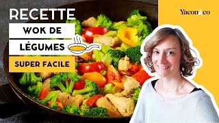 RECETTE WOK DE LÉGUMES  LA MEILLEURE RECETTE HEALTHY amp RAPIDE [upl. by Aidam821]