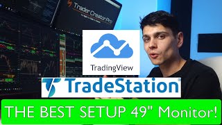 Tradestation and Tradingview best day trading setup 49quot Curved Monitor [upl. by Ahsinid]