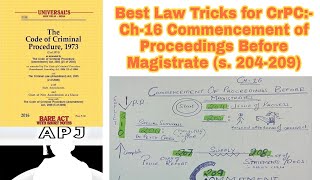 Best Law Tricks for CrPC Ch16 Commencement of Proceedings Before Magistrate s 204209 [upl. by Baelbeer]