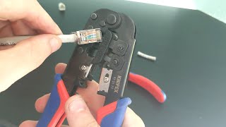 RJ45 Stecker richtig crimpen Cat5e ohne Einfädelhilfe Tipps und Tricks [upl. by Baerman]