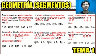 SEGMENTOS PROBLEMAS RESUELTOS APRENDE DESDE LO BASICO GEOMETRÍA [upl. by Aynat970]