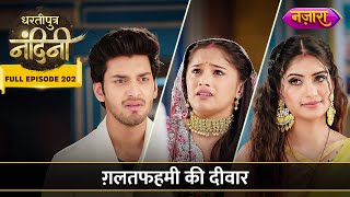 Aakash Aur Nandini Ke Beech Galatfehmi Ki Deewar  FULL EPISODE 202  Dhartiputra Nandini  TV [upl. by Felicidad]