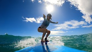 SURFING LESSONS IN WAIKIKI BEACH [upl. by Yalhsa503]