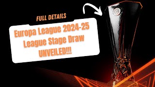 UEFA Europa League Draw 202425 uel ueldraw europaleague europaleague2024 [upl. by Arriaes]