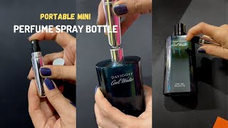 Portable Mini Refillable Perfume Bottle  Travel Perfume Atomizer [upl. by Nelli450]