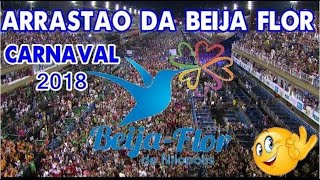 Emocionante Multidão invade sapucaí em desfile da Beija Flor 2018 um Arrastão de Alegria [upl. by Seavey]