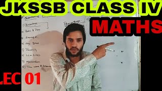 JKSSB CLASS IV 2020  MATHS  LEC 01 [upl. by Absa]