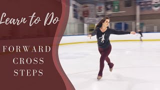 Learn To Do Forward Cross Steps Cross Rolls  In Figure Skates [upl. by Divadnahtanoj]