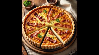 Quiche Lorraine Traditionnelle  Simple Rapide et Savoureuse par chef Julie IA Pure Recette [upl. by Leatrice]