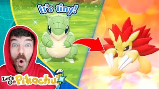 Shiny Sandshrew Caught amp Shiny Sandslash Evolved  Pokemon Lets Go Pikachu Extreme Shiny Living Dex [upl. by Edla720]