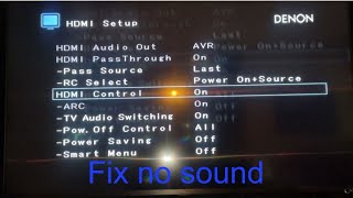 How to Fix Denon Home Theater No Sound Issue [upl. by Beka]