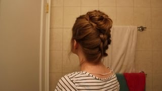 Upside Down Dutch Braid and TopKnot Inspired by my BFF Sabrina XO [upl. by Grady]