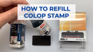 How To Refill COLOP Ink amp Change Spare Pad [upl. by Aracot206]