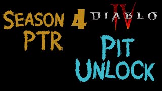 How to Unlock the Artificers Pit  Season 4 PTR  Diablo 4 [upl. by Werdnael]