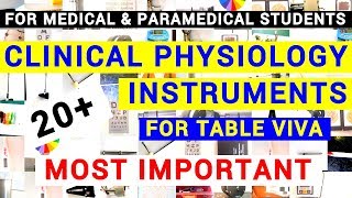 CLINICAL PHYSIOLOGY INSTRUMENTS  CLINICAL LAB  PHYSIOLOGY PRACTICALS [upl. by Zuleika947]