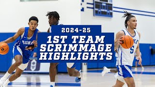 Duke Basketball 202425 1st Team Scrimmage Highlights [upl. by Tadashi]