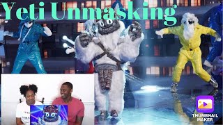 YETI UNMASKING  THE MASKED SINGER REACTION VIDEO [upl. by Kelleher]