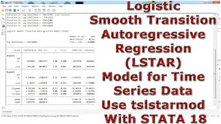 Logistic Smooth Transition Autoregressive Regression LSTAR Time Series Use tslstarmod In STATA 18 [upl. by Tennaj]