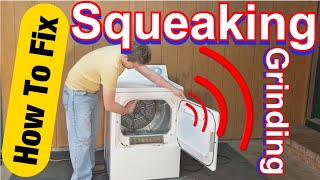 GE dryer making squealing grinding loud sound Step by Step diagnosing problem [upl. by Shea]