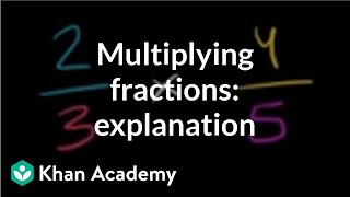 Multiplying two fractions an explanation  Fractions  PreAlgebra  Khan Academy [upl. by Elyrehc]