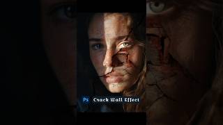 Crack wall effect  photoshop tutorial🤔 [upl. by Gail]