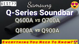 QSeries Soundbar Q600A vs Q700A vs Q800A vs Q900A  Who is Best   Comparison  Tech Axis [upl. by Nochur224]