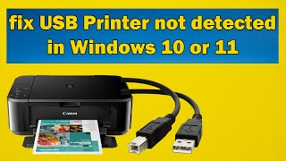 How to fix USB Printer not detected in Windows 10 or 11 [upl. by Nissie]