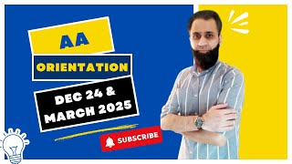 ACCA  AA Orientation For Dec 24 amp March 2025 [upl. by Barmen86]