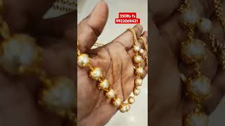 350Rs fs pearl mala goldcaps with Microgold chain 9922069421 [upl. by Eidissac]