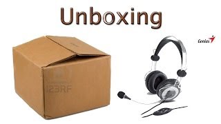 Unboxing Headsets Genius HS04SU  ¡Me voy a cortar v [upl. by Aleda537]